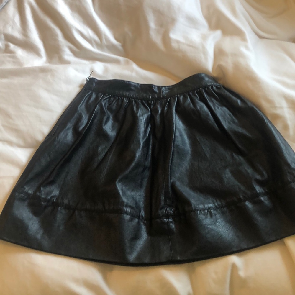Faux leather skirt